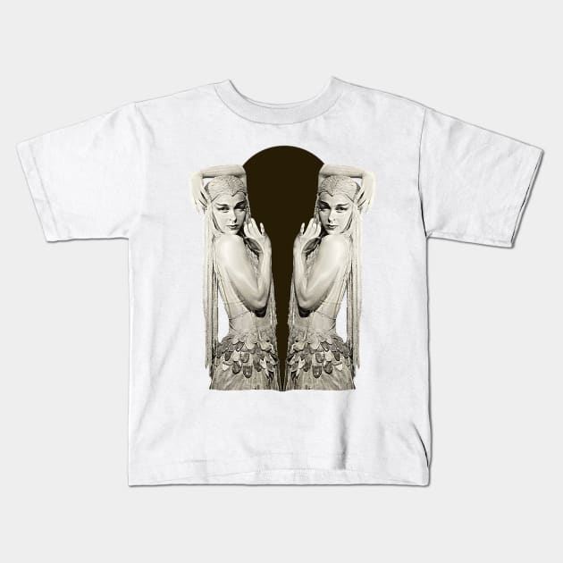 Odalisque actress dancing 1920s Kids T-Shirt by Marccelus